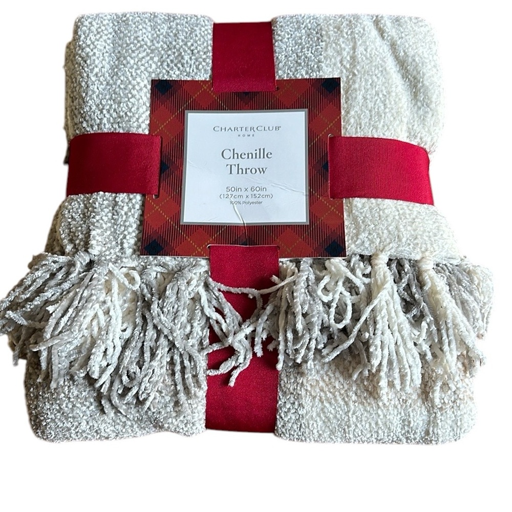 NEW Chenille throw blanket 50x60